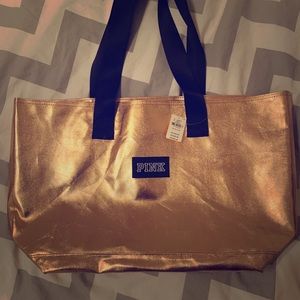 VS Pink Bag New Gold Color